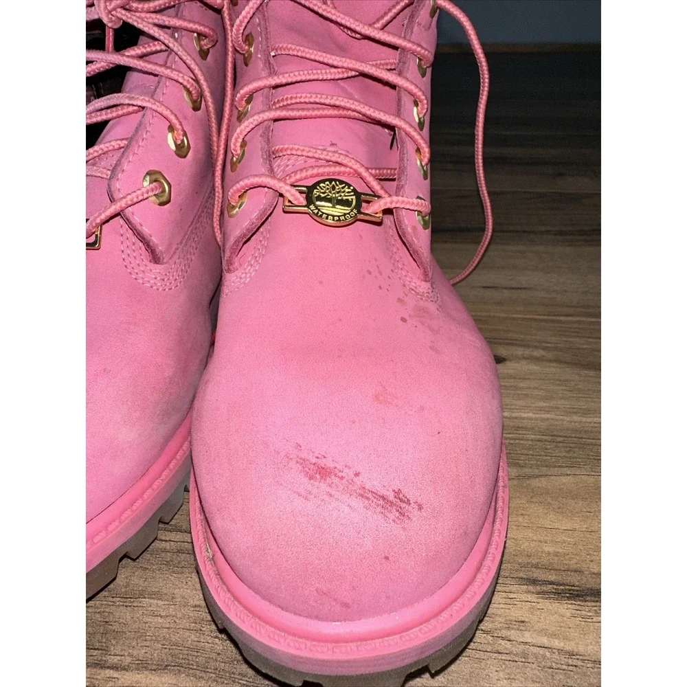 Timberland Winter‎ Boots Pink 6 inch Premium Waterproof Kid's Size 6